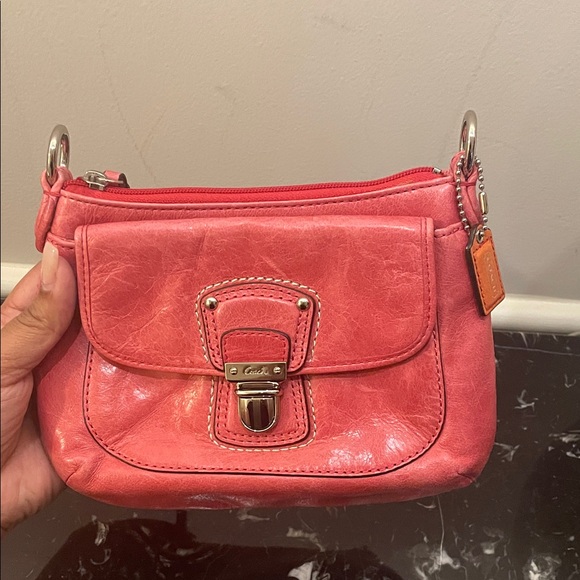 Coach Coral Leather Mini Bag - Picture 1 of 9